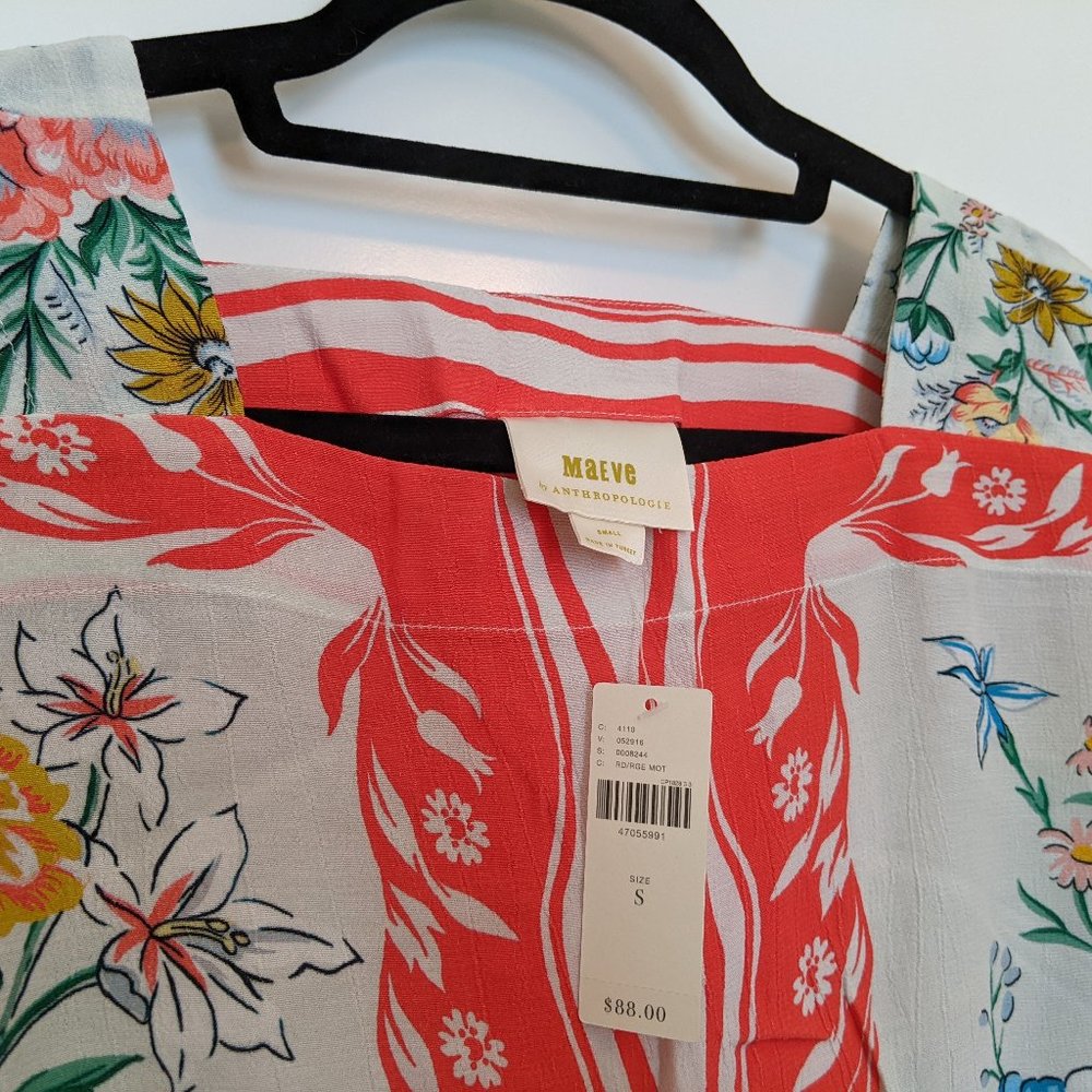 NWT Maeve Romina Scarf-Printed Top - Picture 7 of 13